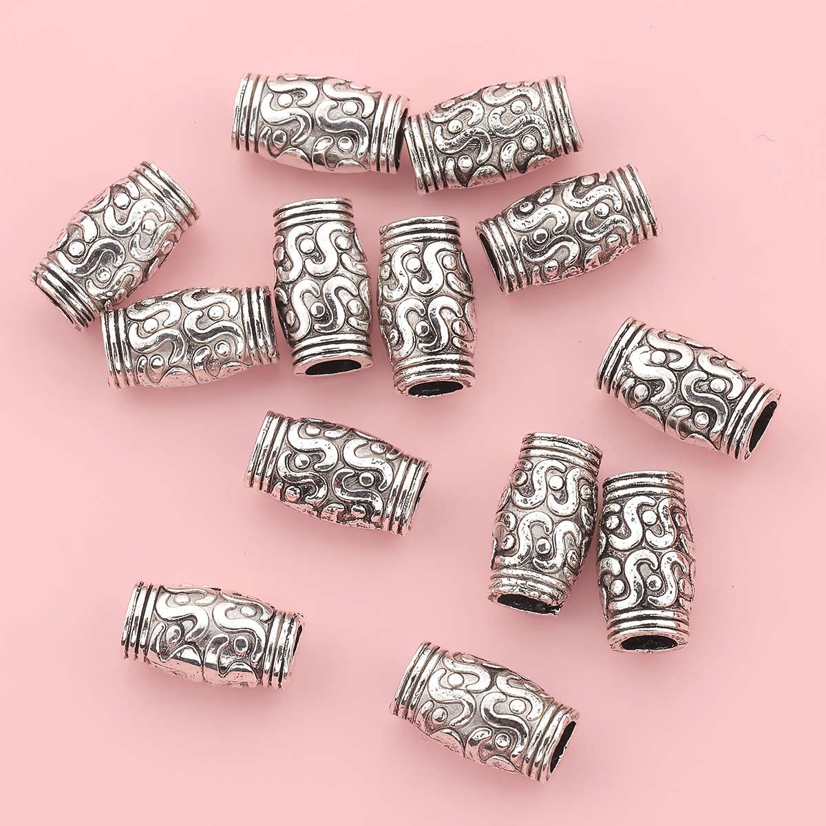 60pcs Tibetan Drum Spacer Beads for DIY Jewellery Making